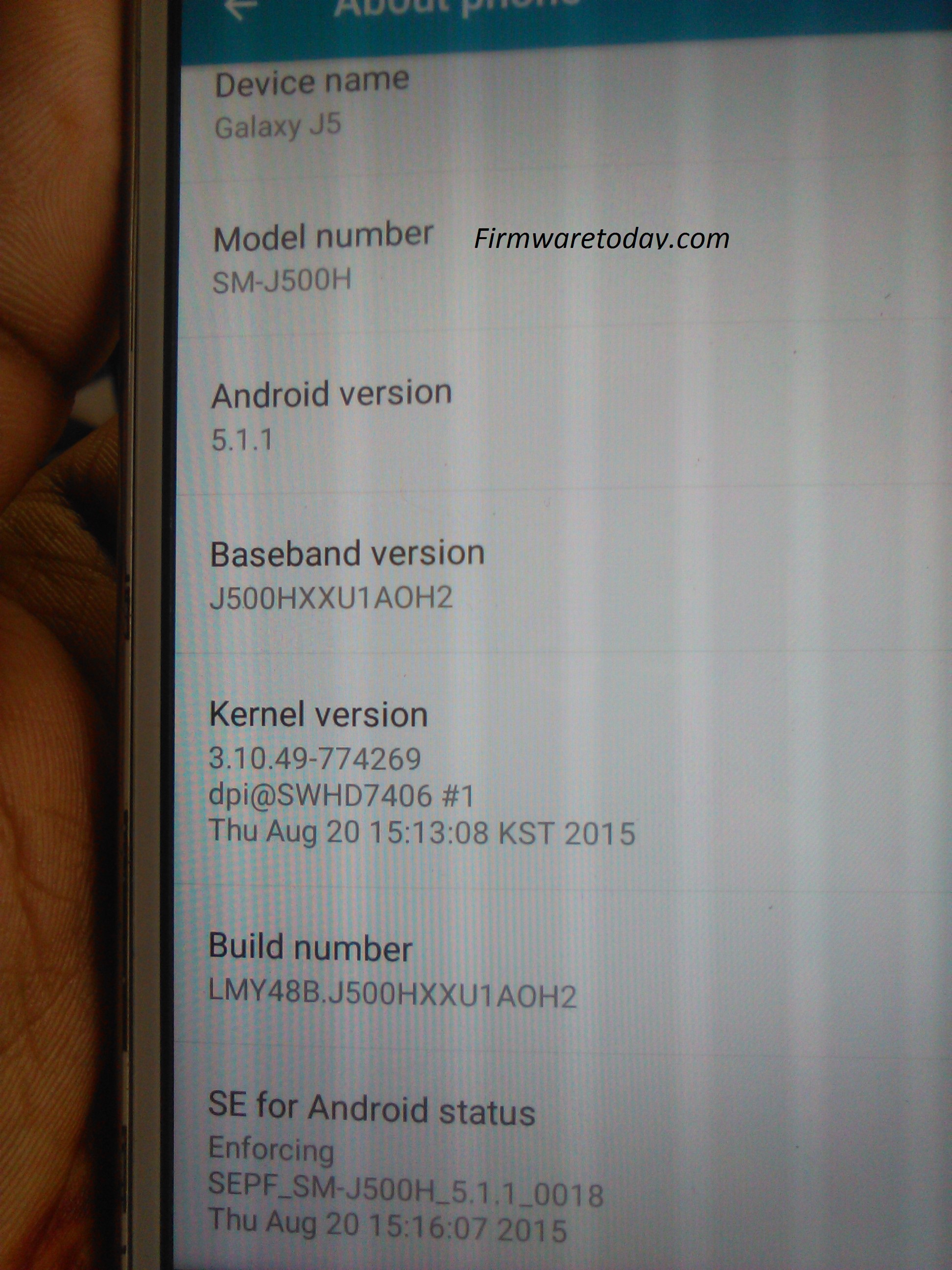 SAMSUNG J5 SM-J500H OFFICIAL FIRMWARE 3rd VERSION 5.1.1 UPDATE 20000%TESTED BY FIRMWARETODAY.COM