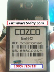 COZCO C1 FLASH FILE UPDATE VERSION (MT6572) 2000% TESTED BY FIRMWARETODAY.COM