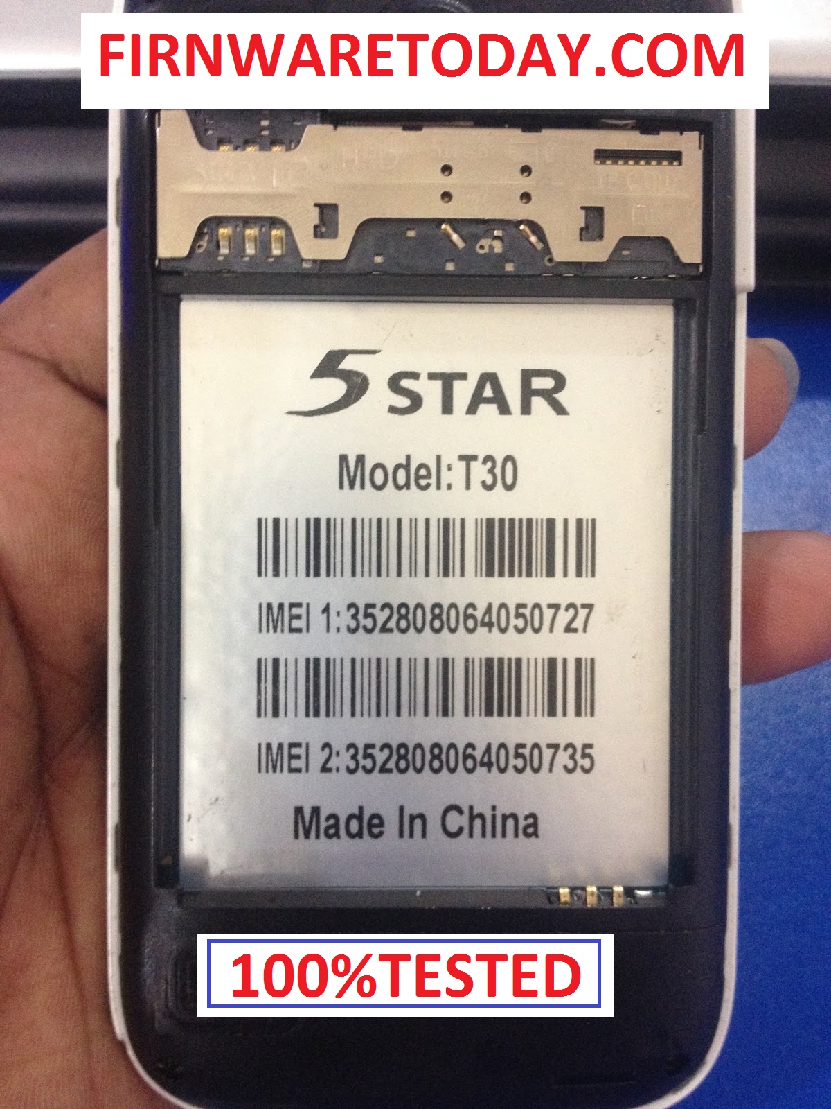 5STAR T30 FLASH FILE FREE WHITH OUT PASS UPDATE (MT6572) 1000% TESTED BY FIRMWARETODAY.COM